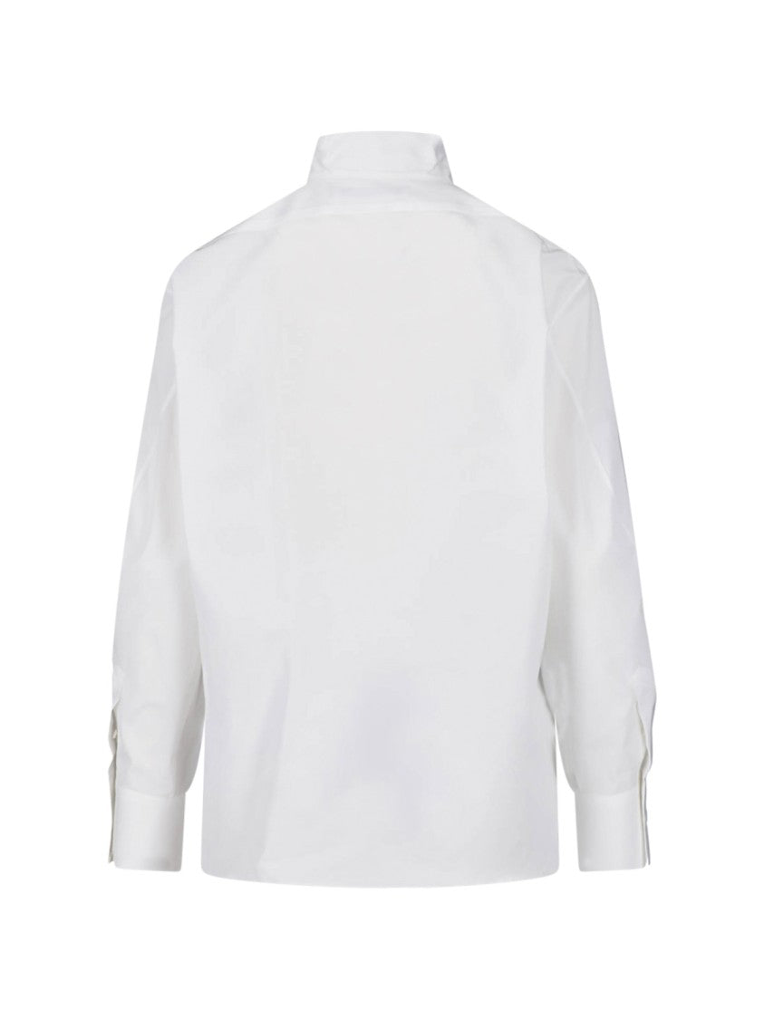 Givenchy White Bow-Detail Cotton Shirt