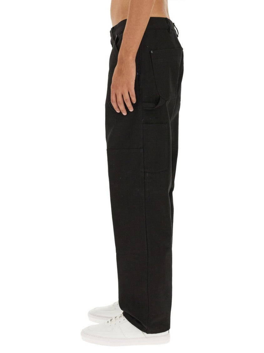 Moncler Straight-Cut Cotton Pants With Minimalist Design