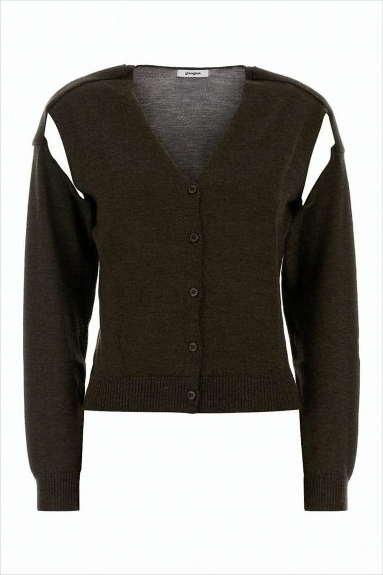 Gimaguas Cropped Merino Wool Cardigan