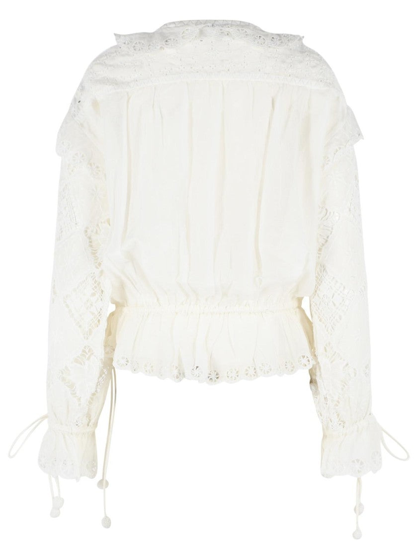 Isabel Marant 'Nowana' White Cotton Blouse