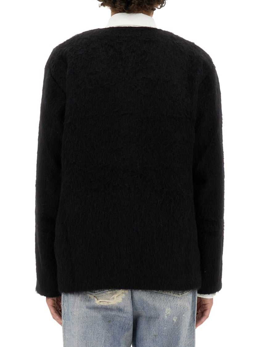 Our Legacy V-Neck Cardigan With Textured Knit And Button-Down Front