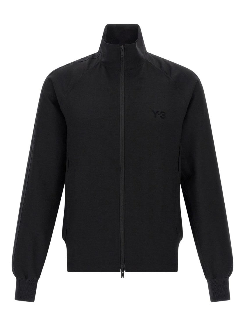 Y-3 Stylish Black Casual Jacket With Ribbed Details