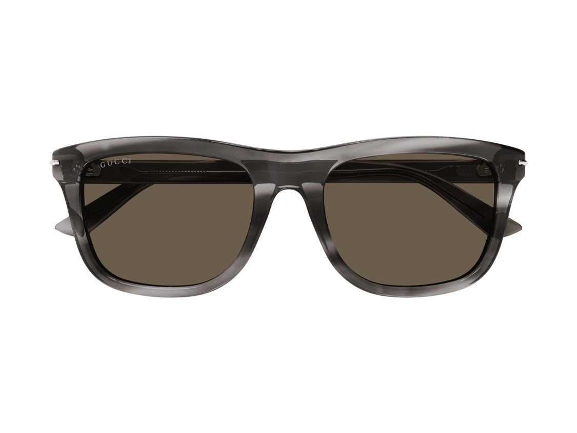 Gucci Grey Gg1444s Bold Translucent Square Acetate Sunglasses