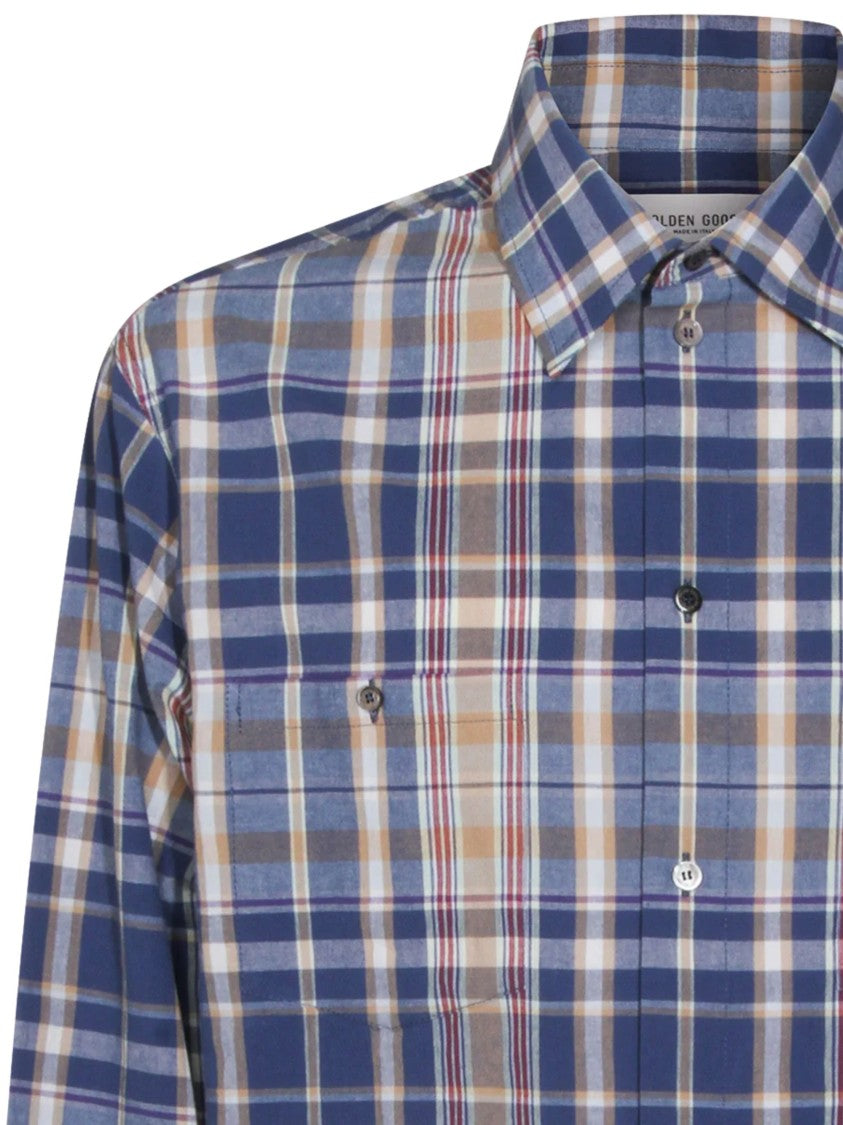 Golden Goose Multicolor Plaid Cotton Casual Shirt