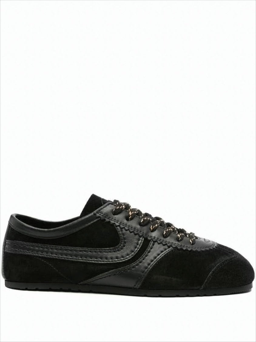 Dries Van Noten Calf Leather Sneakers With Tonal Paneling
