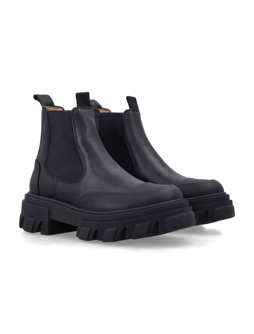 Ganni Cleated Low Rubber Sole Boots
