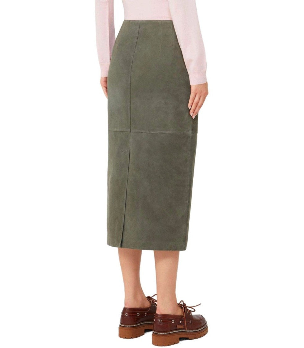 Max Mara Pala Khaki Midi Skirt