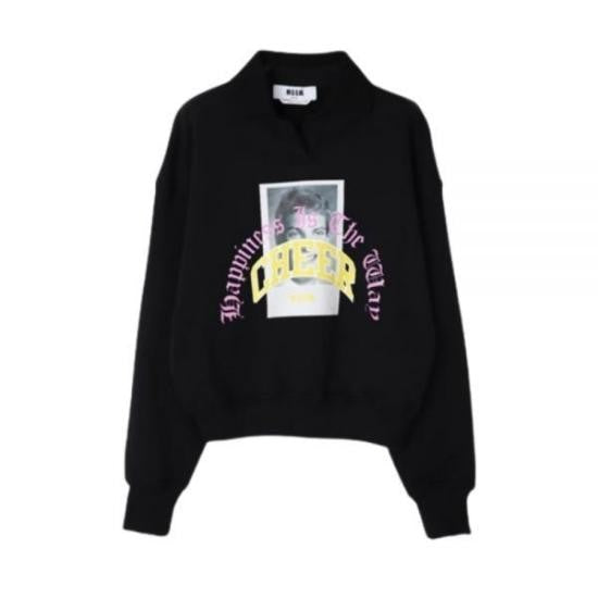 Msgm Relaxed-Fit Long Sleeve Tee With Graphic Print