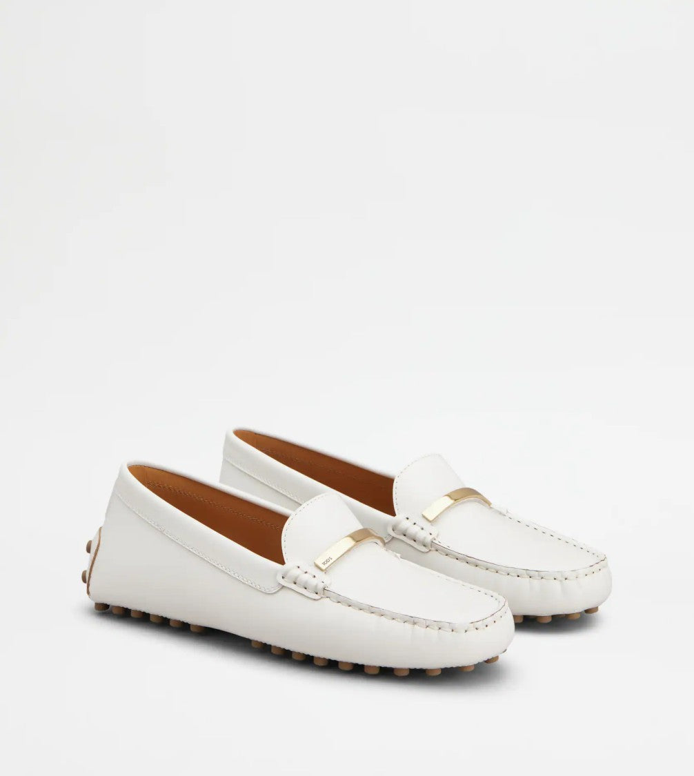 Tod's Light Cream Minimalist Loafers