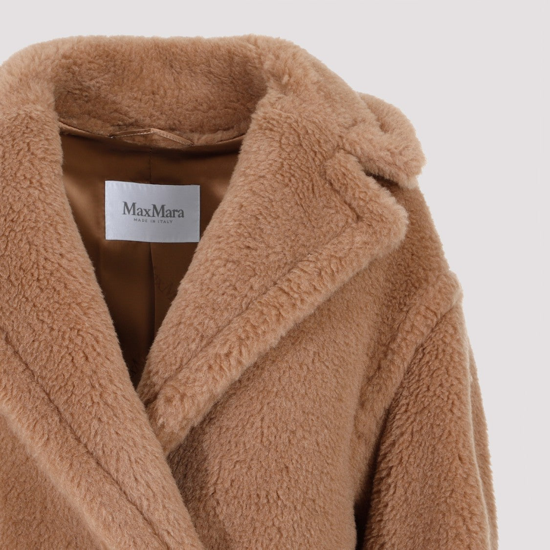 Max Mara Camel Hair And Silk Long Teddy Coat