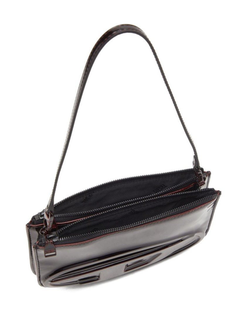 Diesel Bordeaux Shoulder Bag With Glossy Finish