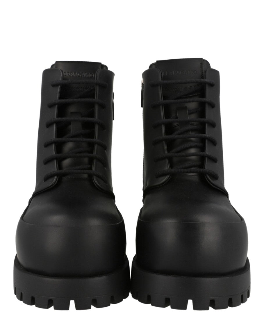 Ferragamo Fede Combat Boots