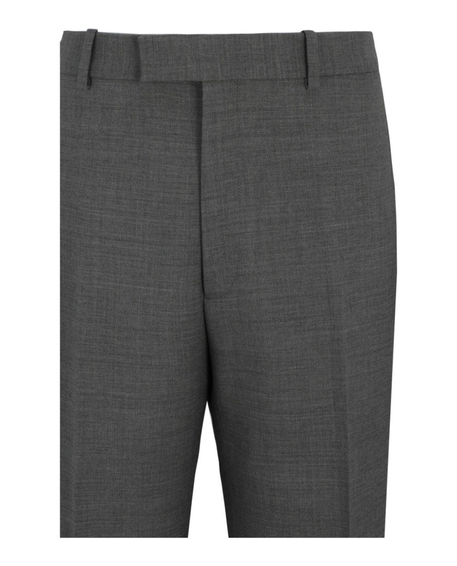 Ferragamo Mid-Rise Wool Pleated Trousers With Classic Straight Leg