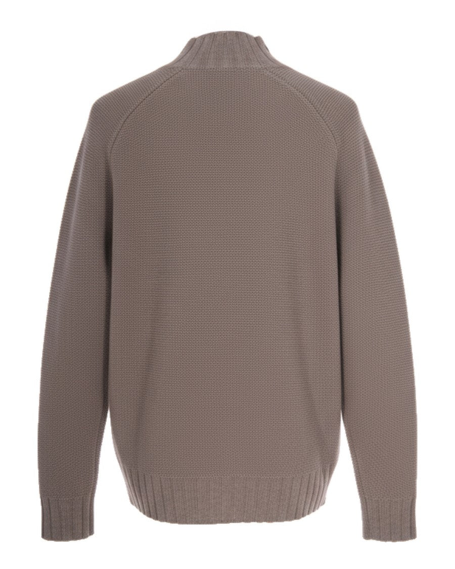 Alpha Studio Greige Turtleneck Sweater