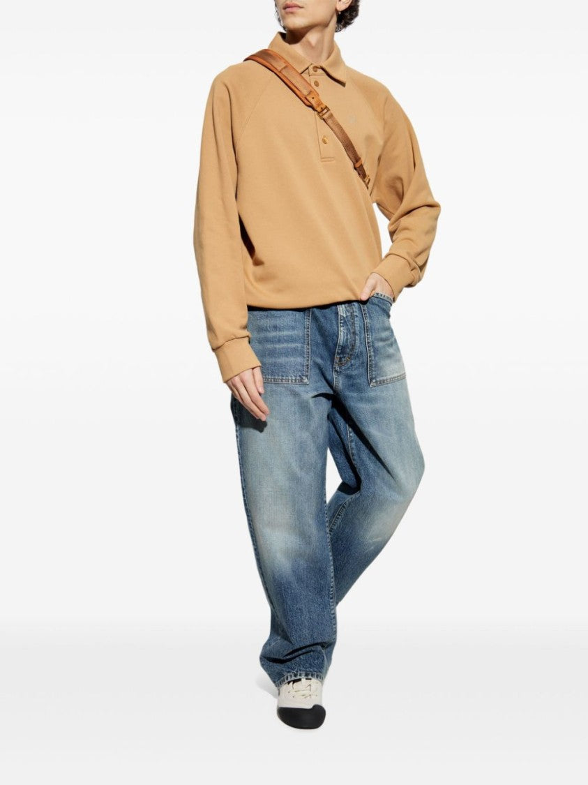 Givenchy Blue Concealed Fly Side Inset Trousers