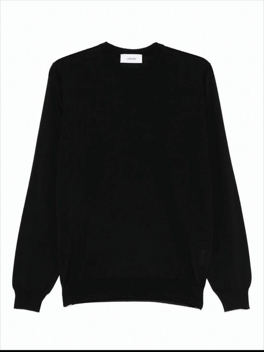 Lardini Classic Crew Neck Sweater In 100% Wool