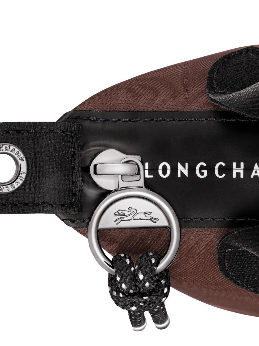 Longchamp Brown Cowhide Trimmed Polyamide Tote Bag