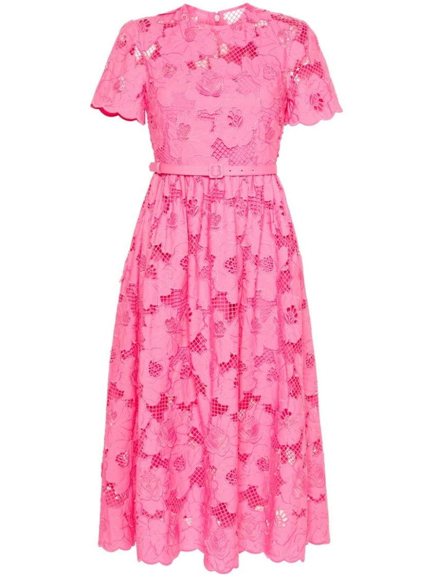 Self-Portrait Guipure-Lace Midi Dress