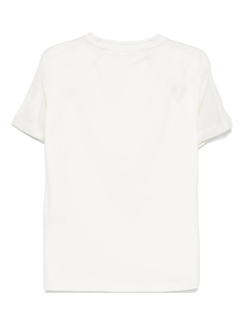 Lorena Antoniazzi White Relaxed-Fit Curved Hem Short-Sleeve Cotton T-Shirt
