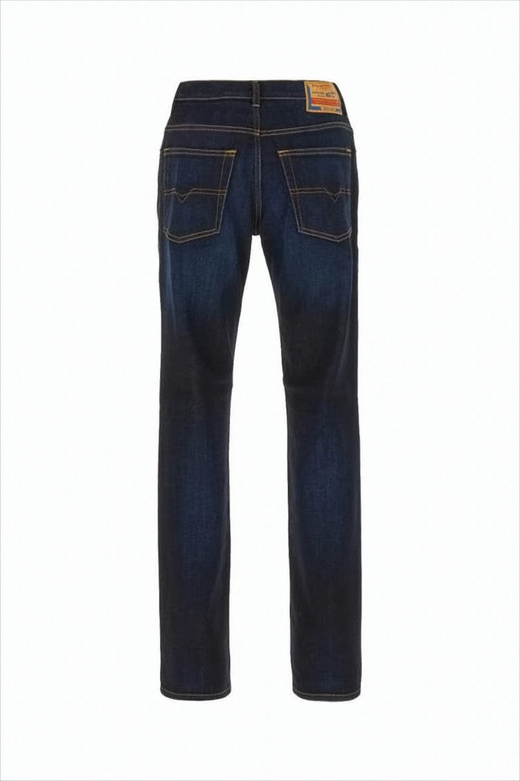Diesel Dark Indigo Denim Pants With Classic Five-Pocket Design