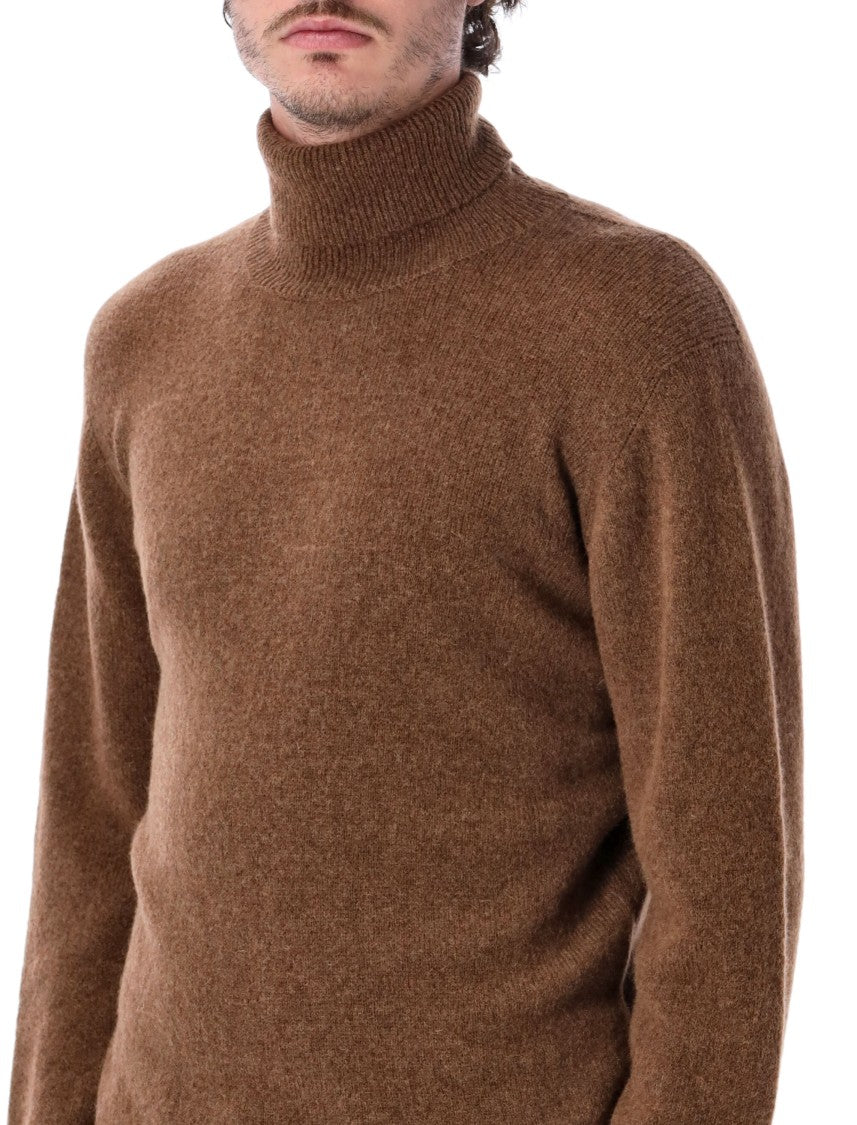 Roberto Collina Textured Knit High-Neck Sweater With Ribbed Details