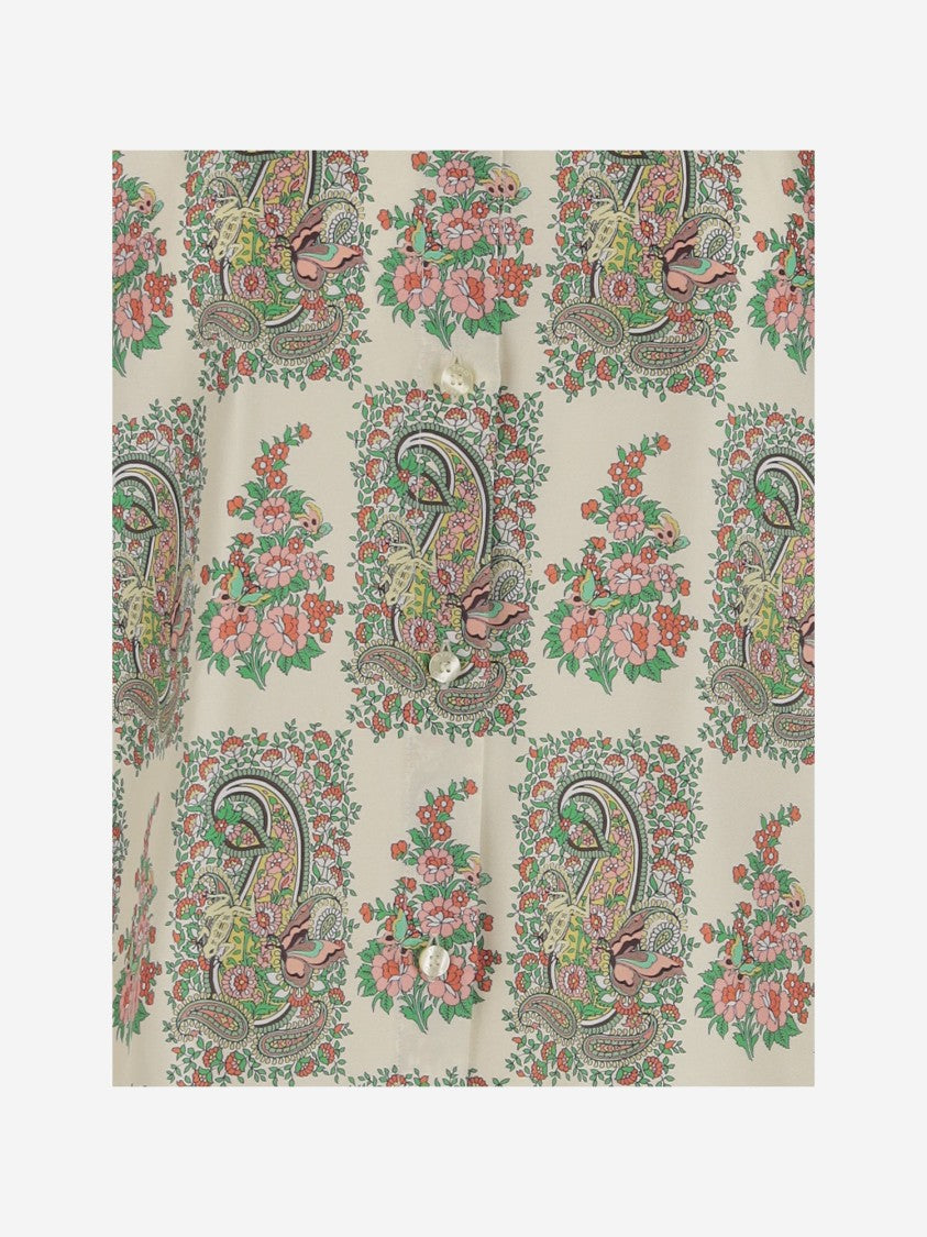 Etro Silk Shirt With Floral Print