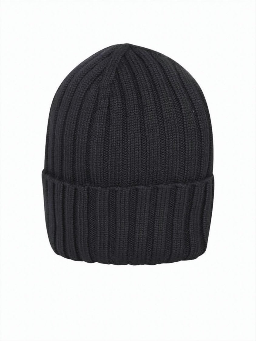 Moncler Ribbed Knit Beanie With Folded Cuff