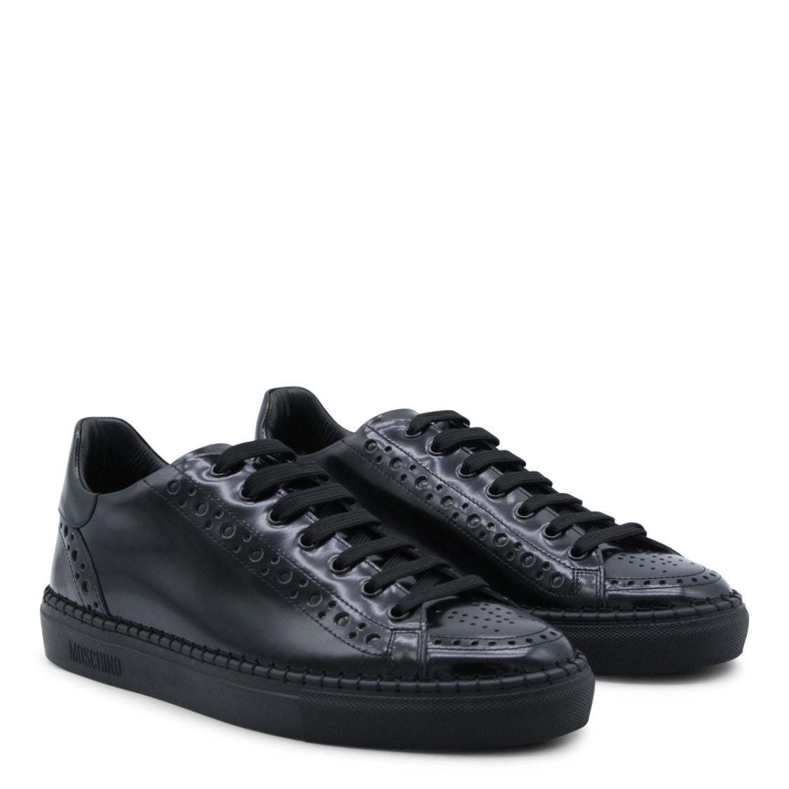 Moschino Classic Lace-Up Low-Top Sneakers