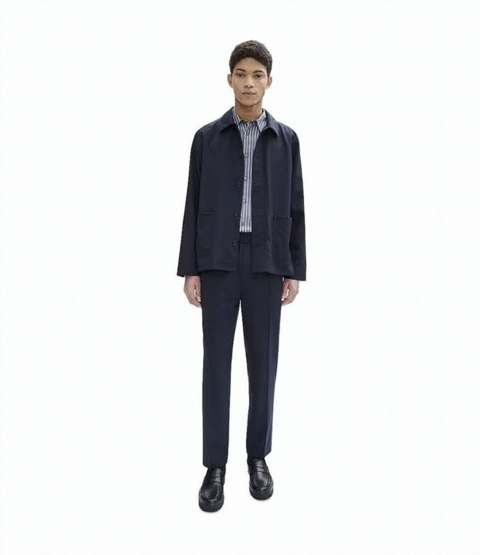 A.P.C. Minimalist Wool Jacket With Classic Collar And Button Front