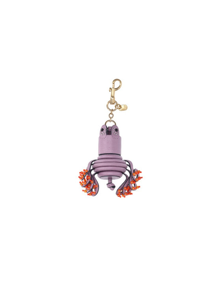 Anya Hindmarch Purple Octopus Goatskin Keychain
