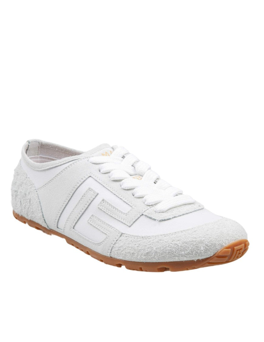 Balmain Racer 45 Suede Sneakers, White