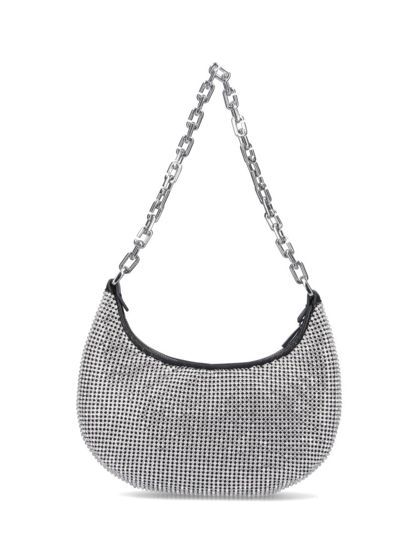 Marc Jacobs Rhinestone Small Curve' Shoulder Bag – Silver