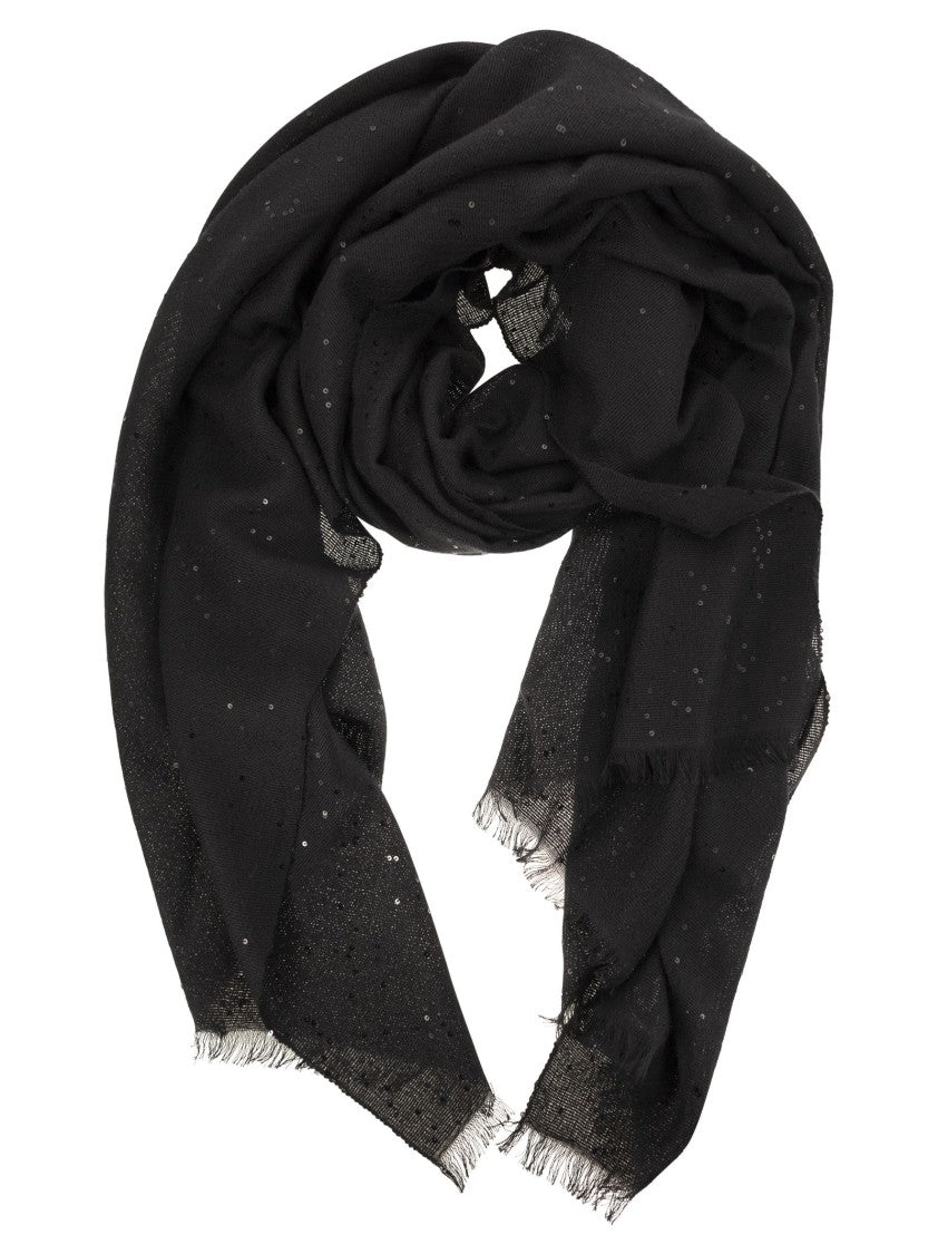 Brunello Cucinelli Diamond Cashmere And Silk Scarf