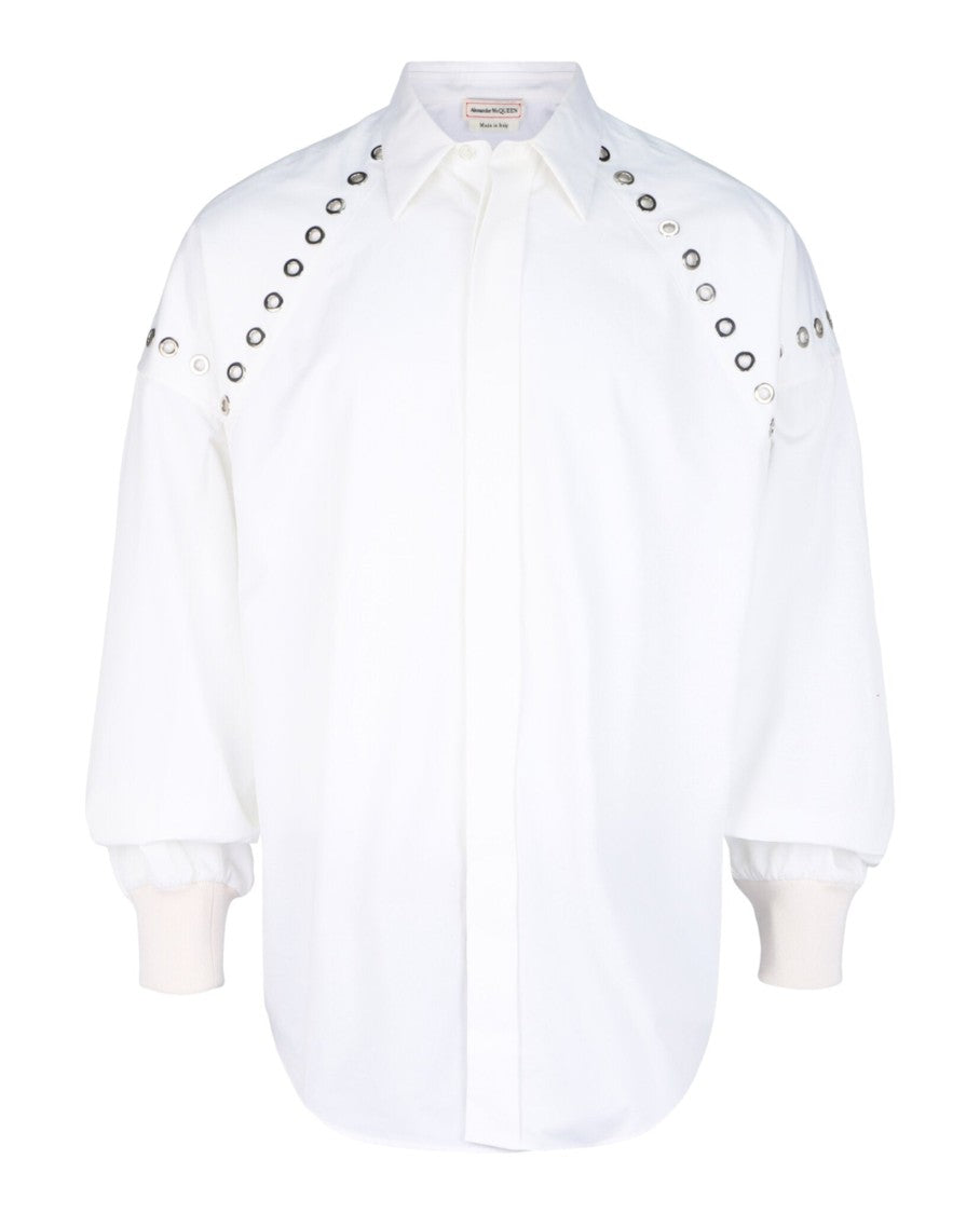 Alexander Mcqueen Grommet Detail Button-Up Shirt