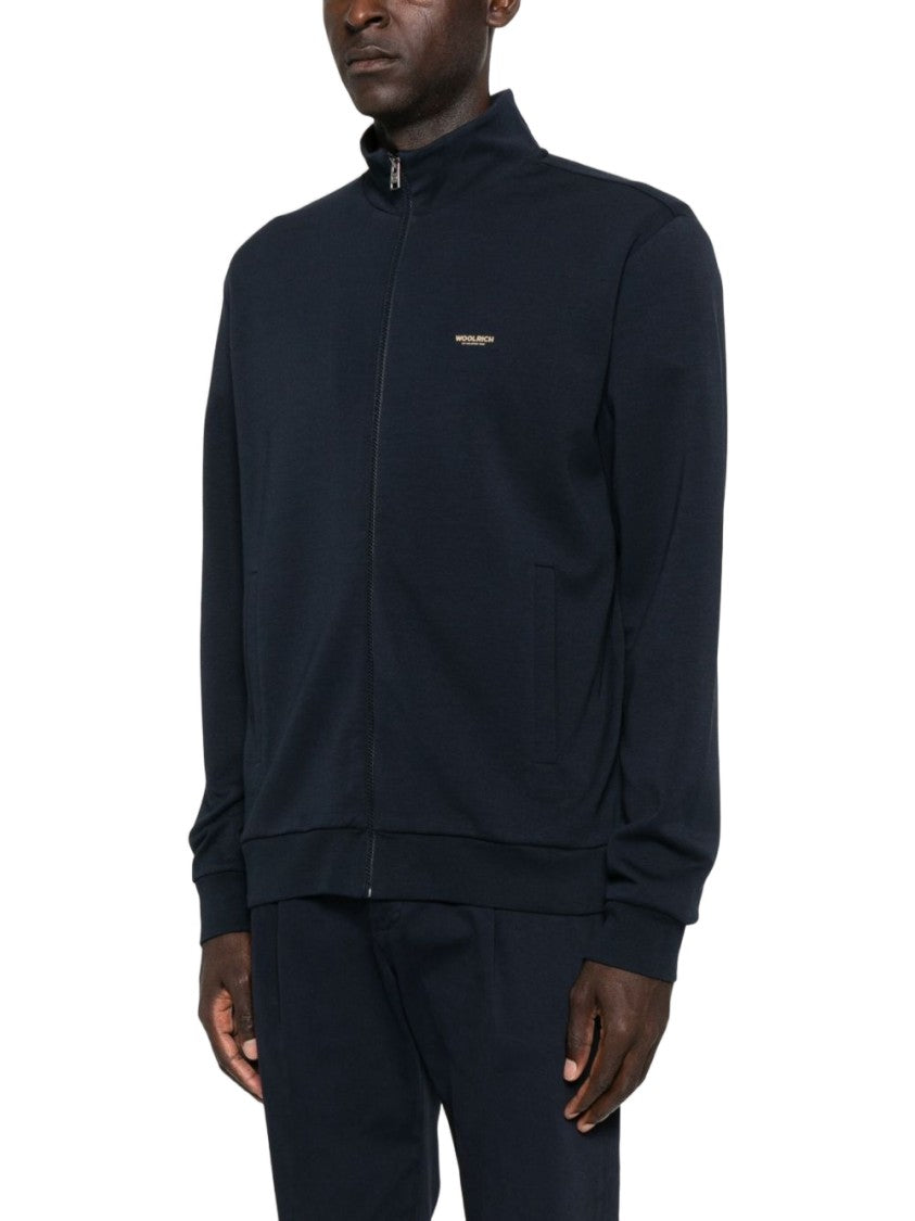 Woolrich Relaxed Fit Full-Zip Sweatshirt With Stand-Up Collar
