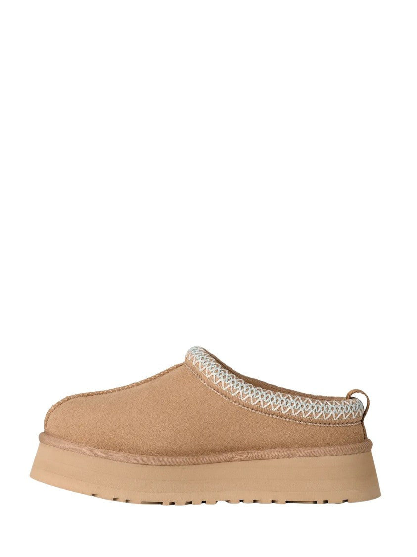 Ugg Slip-On Sandals With Suede Upper And Decorative Stitching