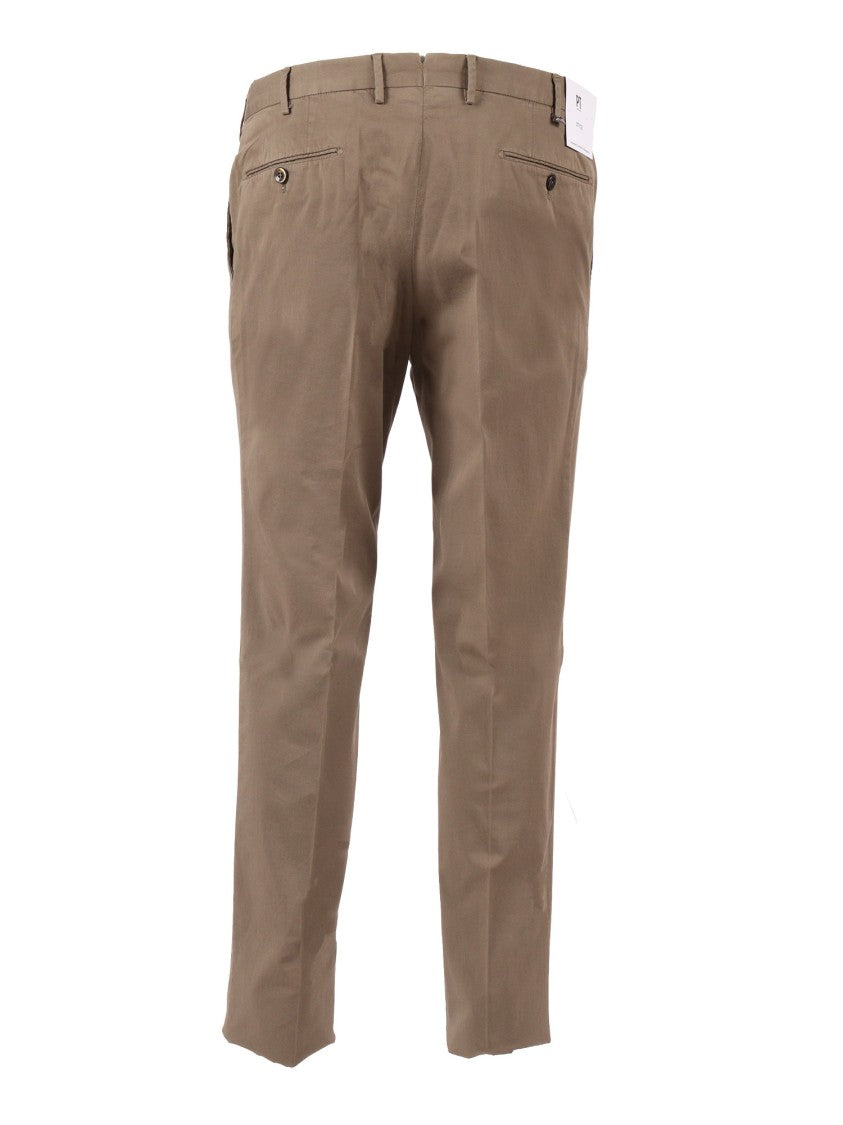Pt01 Slim Flat Front Straight-Leg Pants