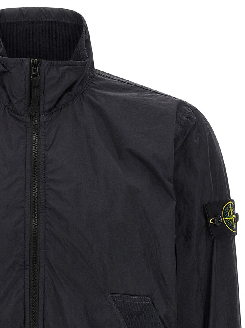 Stone Island Lightweight Garment-Dyed Nylon Jacket With Anti-Drip Treatment