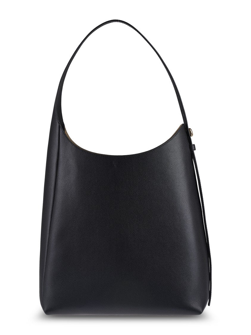 Tory Burch Romy Hobo Bag With Textured Leather And Gold Accents