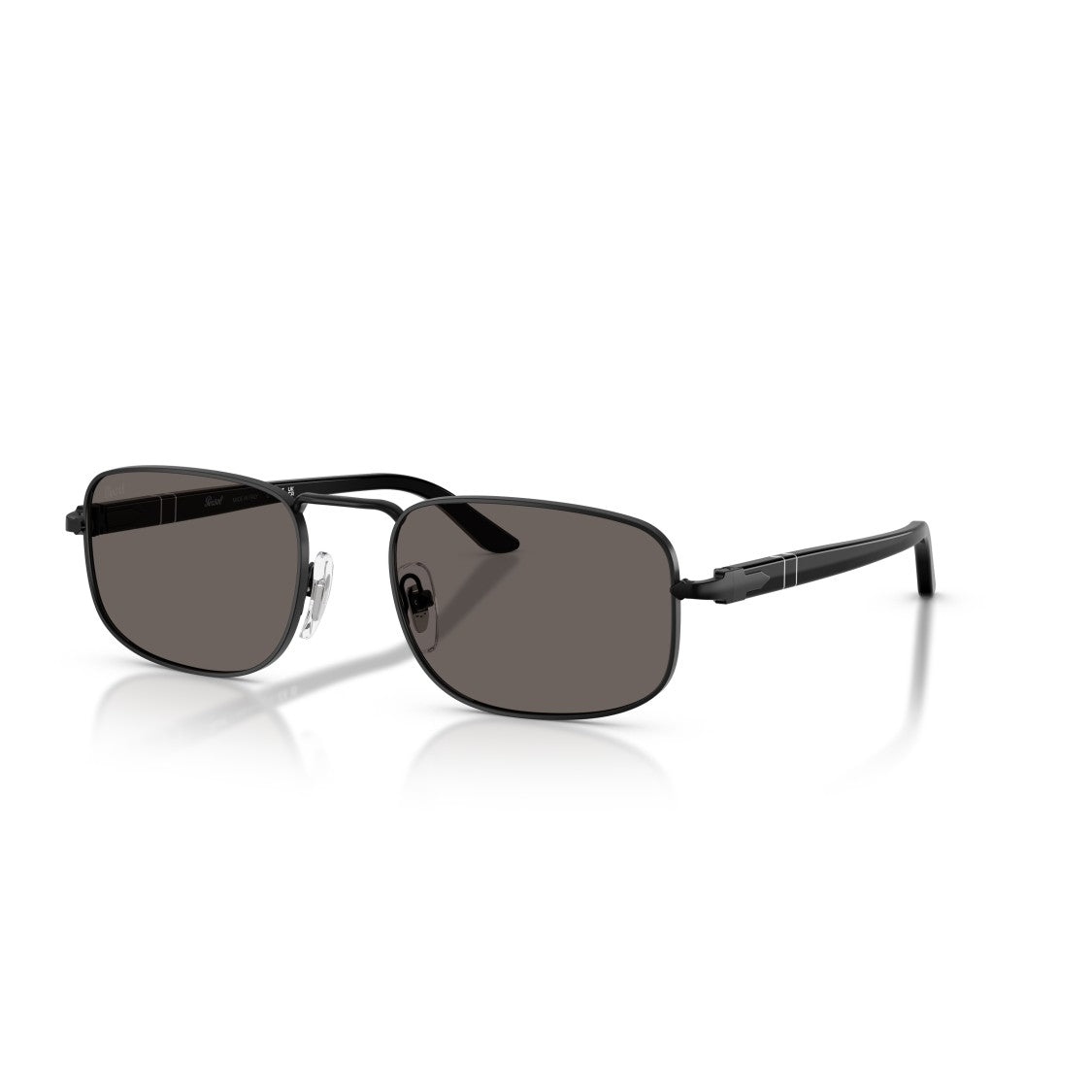 Persol 0Po1027s Rectangular Metal Frame Sunglasses With Adjustable Nose Pads