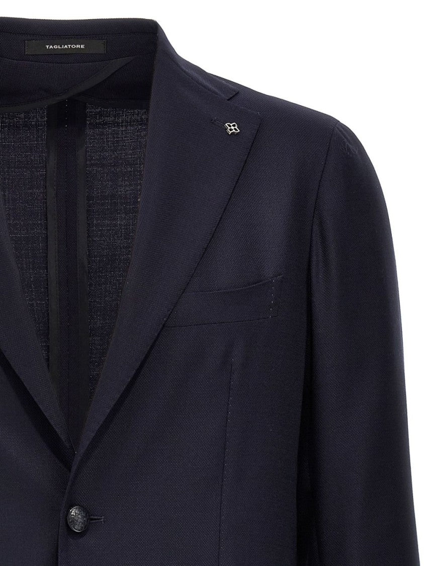 Tagliatore Tailored Single Breasted Wool Blazer