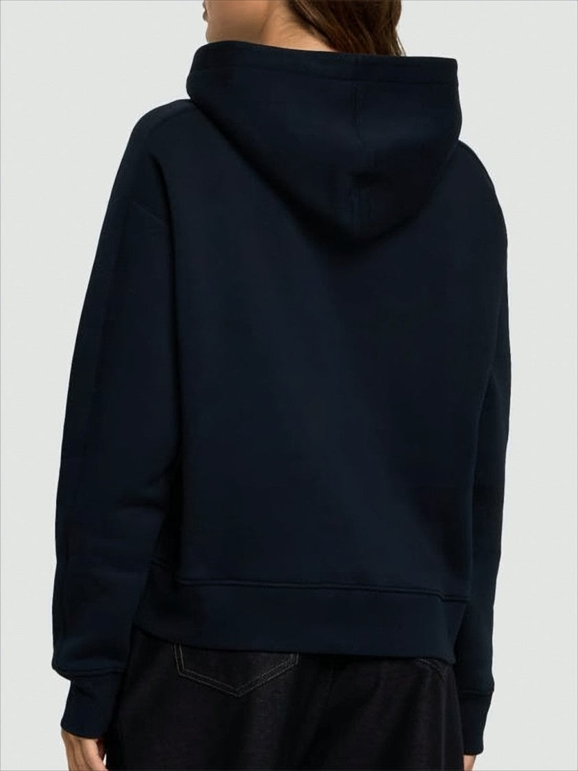 Max Mara Cropped Black Long-Sleeve Hoodie