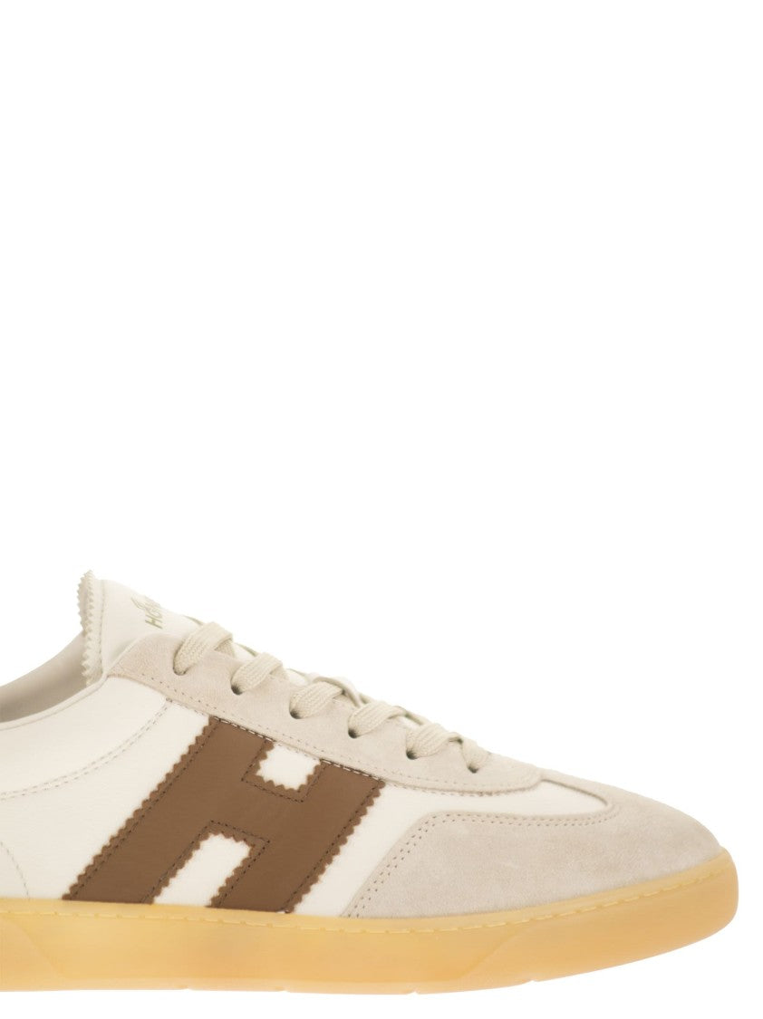 Hogan Retro-Inspired Leather And Suede Trainers