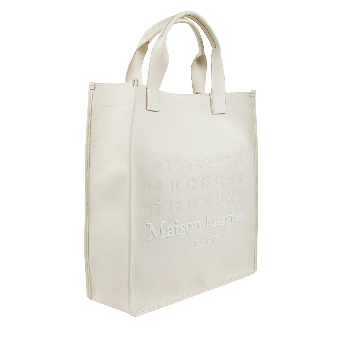 Maison Margiela White Cotton Vertical Tote Bag