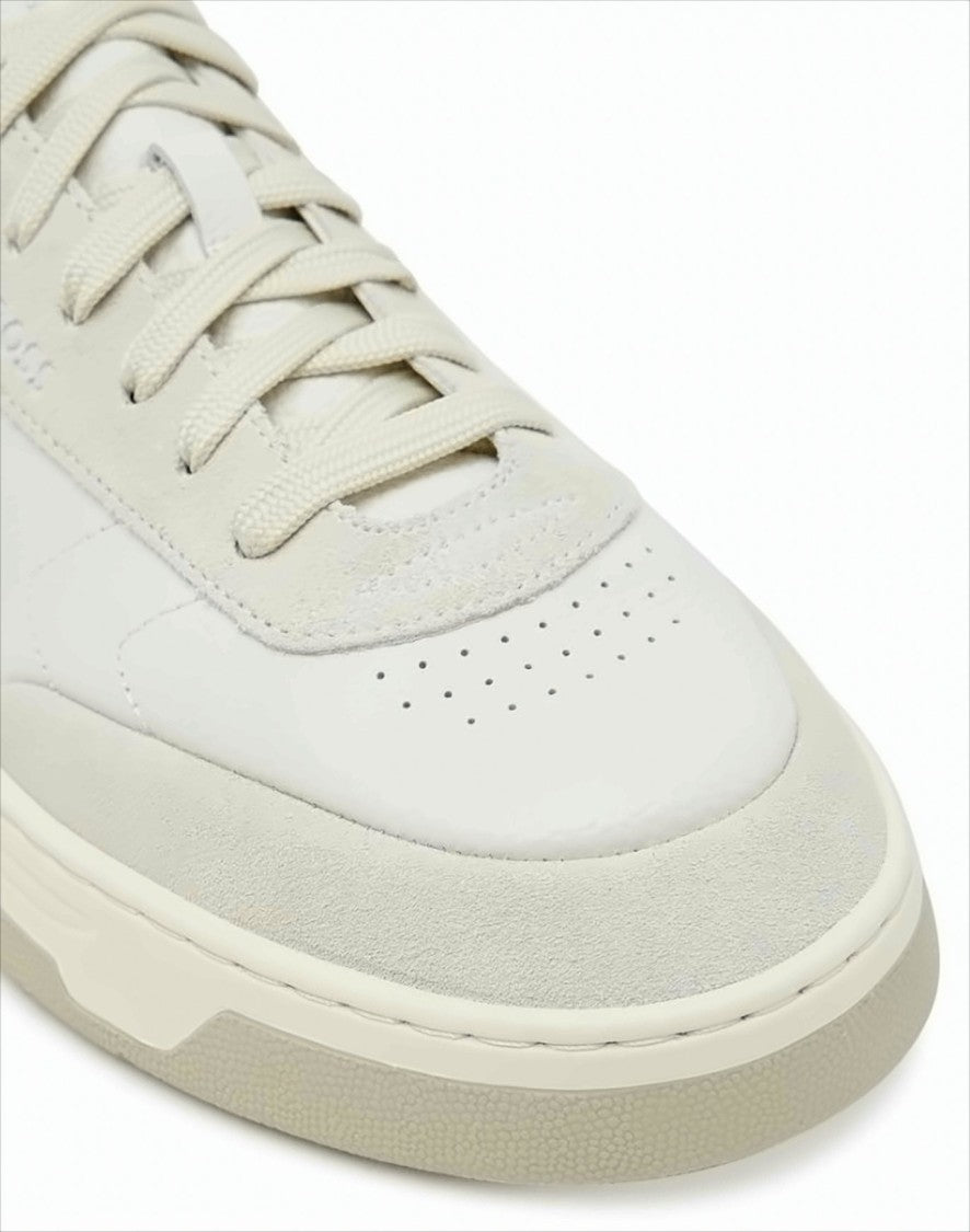 Boss Low-Top Sneakers With Tumbled Leather
