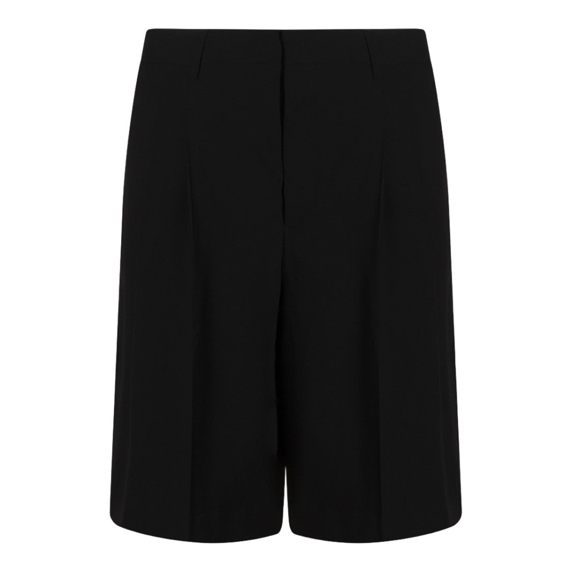 Ami Paris Tailored Black Shorts With Structured Waistband