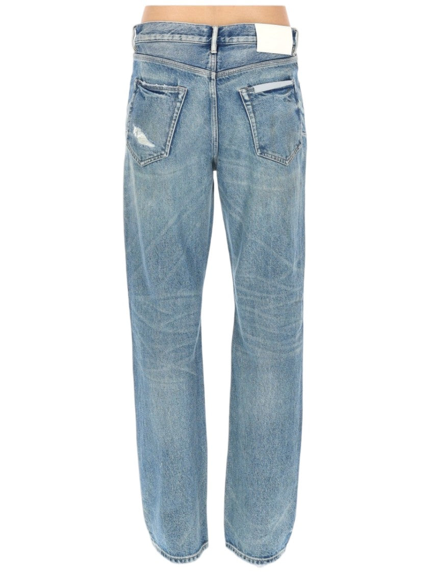 Purple Brand Distressed Light Blue Denim Relaxed Jeans