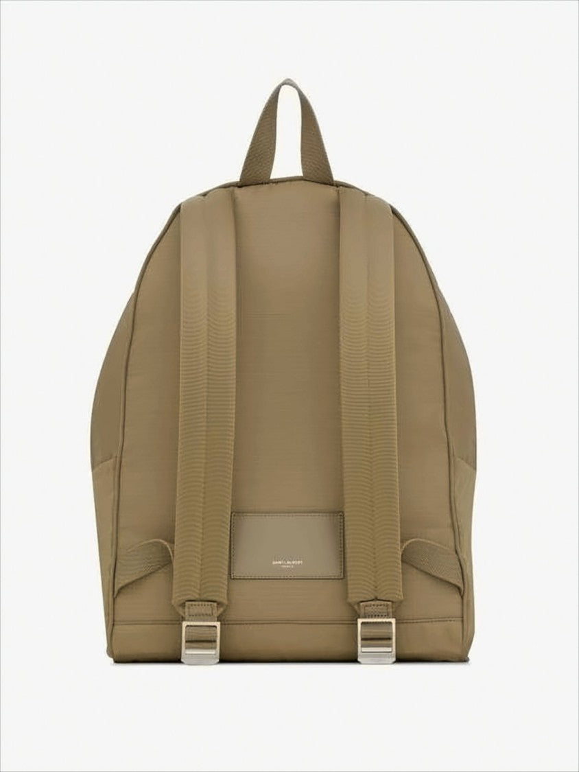 Saint Laurent Minimalist Beige Backpack With Silver Hardware