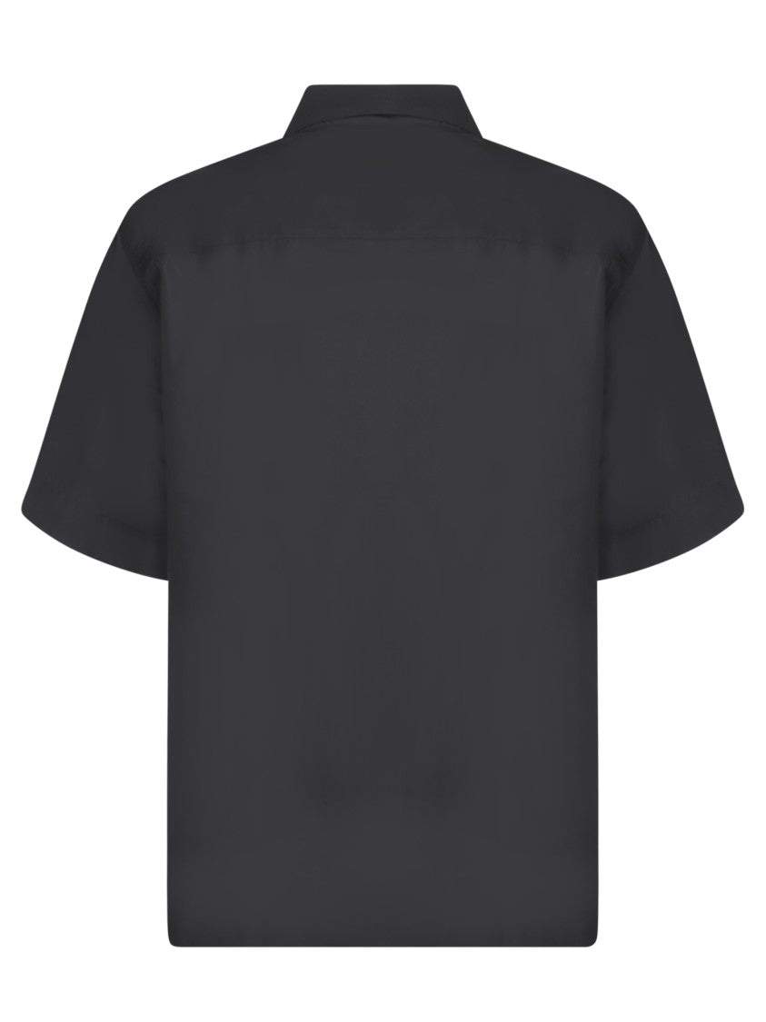 Givenchy Nylon Front Zip Shirt With Classic Collar And Subtle Logo