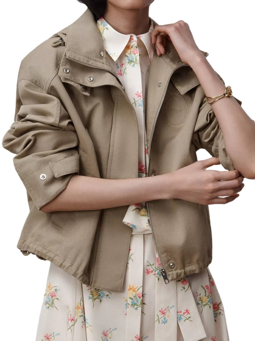 Christian Dior Cropped Boxy High-Collar Coat
